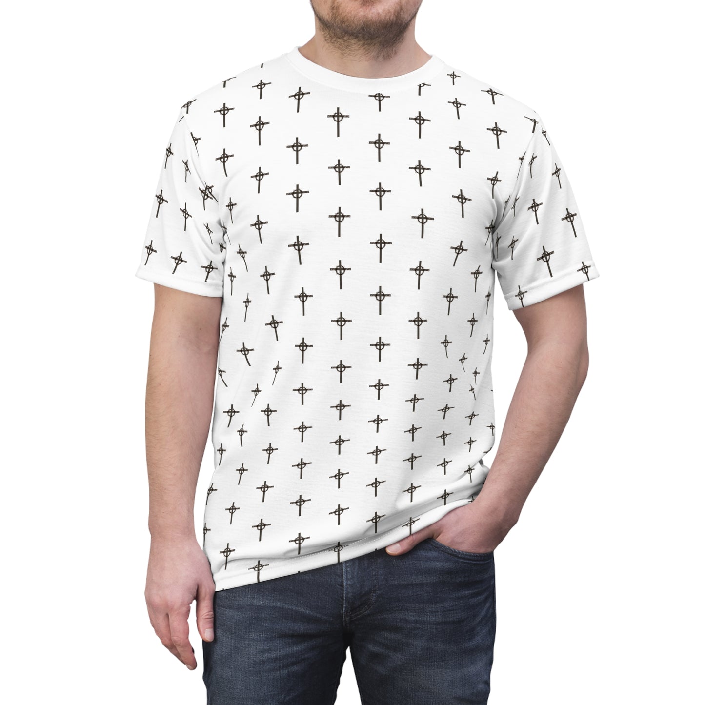 Jesus Saves Cross and Crown T-Shirt