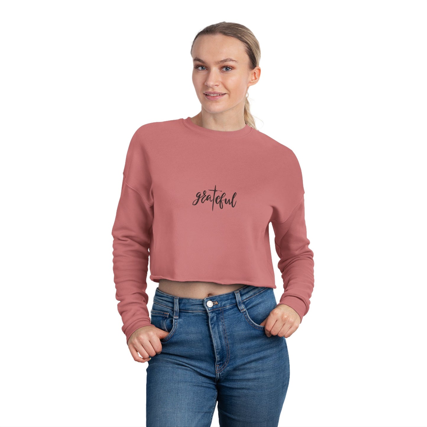 Sweat-shirt court pour femme Grateful