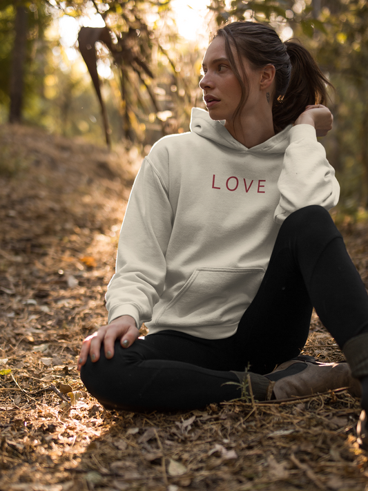 Love Large Print Hoodie