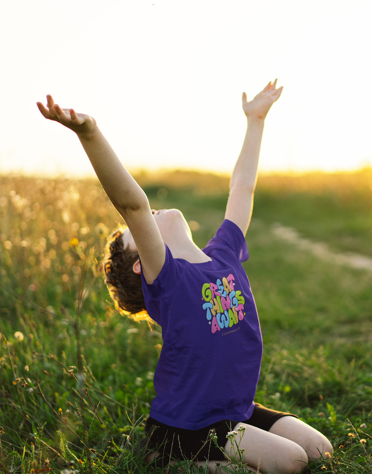 T-shirt pour enfants « De grandes choses vous attendent »