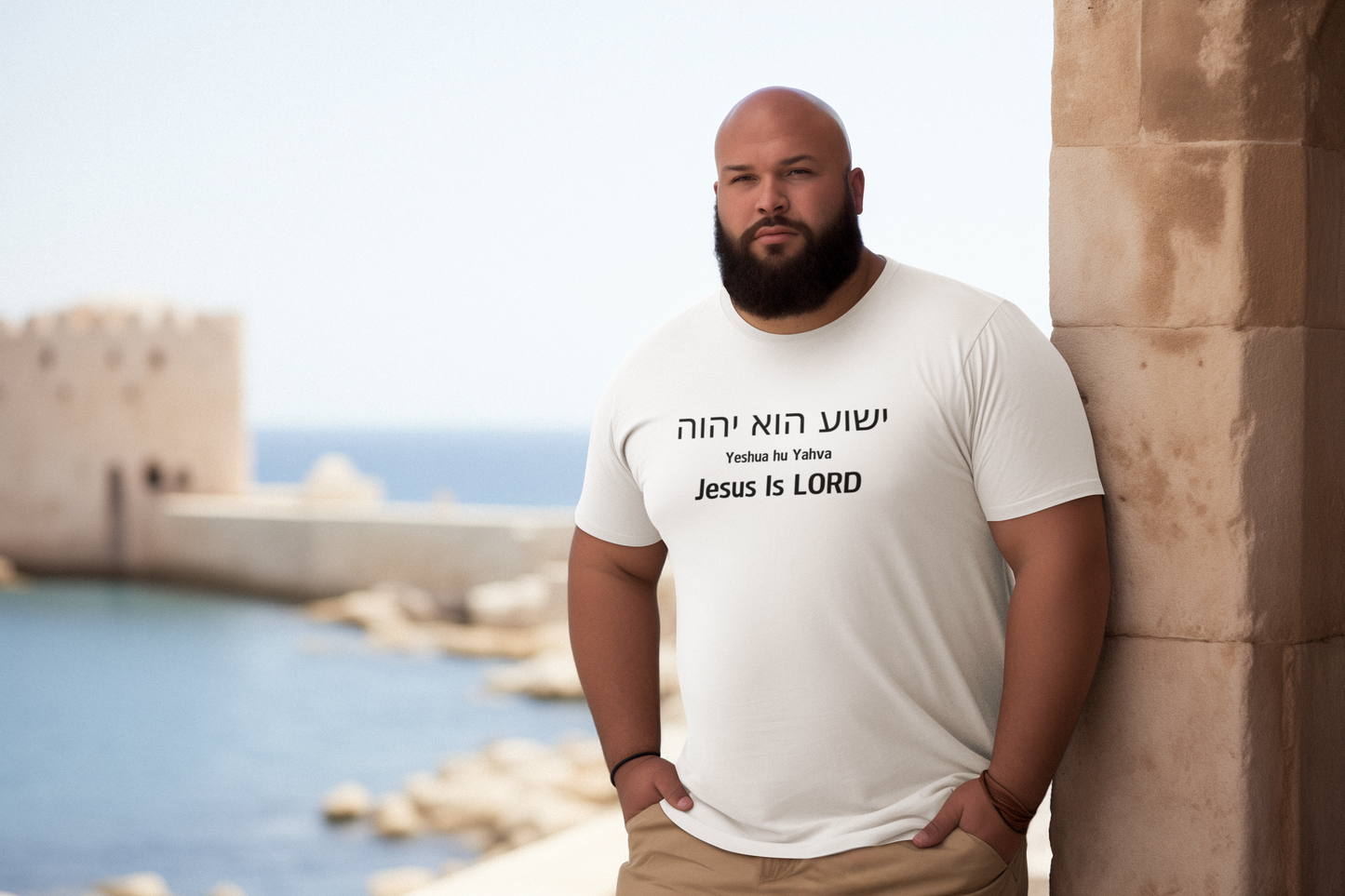 T-shirt anglais/hébreu Jésus est SEIGNEUR