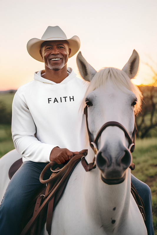 Faith Large Print Fleece Hoodie